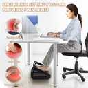 CasaZenith Foot Rest, Six Heights Adjustable Foot Rest for Under Desk at Work, Ergonomic Foots Stool for Under Office Desks, Under Desk Footrest with Foot Massage Roller, Chair Footrest for Leg Rests