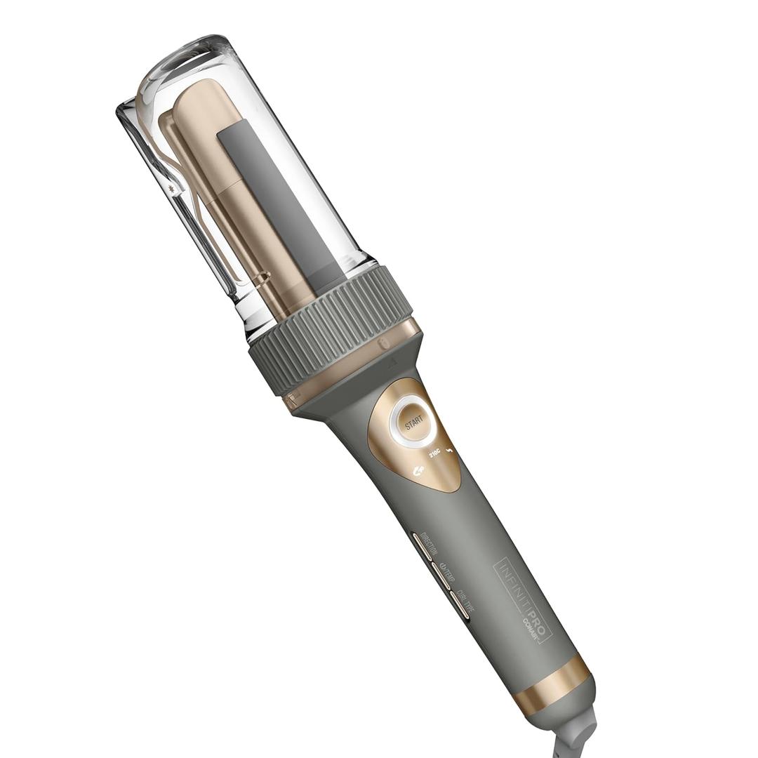 INFINITIPRO BY CONAIR Curl Secret Automatic Curling Iron - 1 1/4-inch Barrel - Hair Curler for All Hair Types and Medium to Long Hair Lengths - Dual Voltage for Worldwide Travel