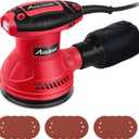 AVID POWER Orbital Sander 3.0 Amp 5 Inch Electric Sander Tool 6 Variable Speeds Random Orbit Sander for Woodworking, 7000-14000 RPM, 12 Pcs Sandpapers
