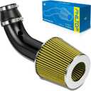 PHILTOP 3" Cold Air Intake Kit System Compatible with Honda CR-V 1999-2020, Civic 1999-2020, Odyssey 1998-2021, Hyundai Sonata 1999-2021, High Performance, Yellow, 2006-2011 Honda Civic 1.8L (Exc. Si)