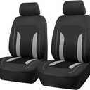 Bittwee Car Front Seat Covers, Breathable Automotive Front Seat Headrest Covers, Waterproof Comfortable Vehicle Seat Headrest Protection Accessories, Universal for RV, SUV, Truck