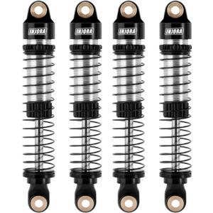 INJORA 59MM Shocks Long Threaded Shock Absorber Oil Damper for TRX4M TRX4MT 1/18 RC Crawler Upgrade (Black)