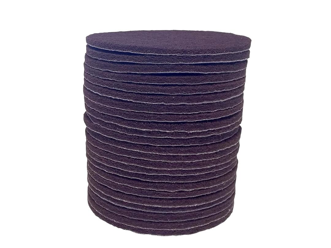 6 inch Sanding Discs Round Sand Paper Discs, Non Woven Surface Conditioning Maroon, 25 Pack 320 Grit Orbital Sander Pads for Dry Sanding Countertops, Auto Body, Marine, Paint, Plastics & Fiber Glass
