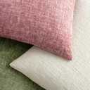 MIULEE Decorative Throw Pillow Covers 18x18 Pack of 2 White Couch Pillow Covers Soft Cozy Textured Chenille Pillowcases for Home Decor Sofa Living Room Cushion Bedroom