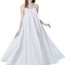 BEAUTELICATE 100% Cotton Victorian Nightgown for Women Grecian Sleepwear Honeymoon Bridal Lingerie (White, XXL)