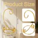 2 Pcs Ornament Display Stand - Small Twisted Ornament Hanger Stand Holder Hanging Terrarium Holder Plants Witch Ball Wedding Party Ornaments Perfect for Home and Office Decor Gold 7.5" H, 2 pack