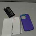 DHCALL for iPhone 13 Pro Case (6.1"), with 2 Tempered Glass Screen Protector [Heavy Duty Military-Grade Full Body Drop Protection] Shockproof Tough Durable 6.1 InchPurpleBlue