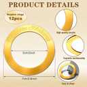 Qinyoung 12 Pcs Ramadan Napkin Rings Islamic Table Decor Napkin Buckles Eid Al Adha Mubarak Iftar Table Decoration for Ramadan Muslim Theme Party Supplies, Acrylic(Gold)