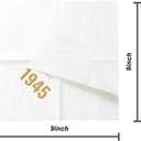 SharkBliss Vintage 1945 80th Birthday Cocktail Napkins, 100 Pack Gold Vintage 1945 Disposable Paper Beverage Cocktail Napkins for His Her Eighty 80th Birthday Party, 2-Ply, 5x5" (1945 Gold)