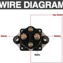12V Starter Solenoid for Mer-cury Marine Outboard 65 75 80 90 100 105 115 125 135 89-817109A3 89-817109A2 89-817109A1