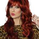 ALLAURA Compatible with Peggy Bundy Costume  Auburn Red Bouffant Wig for Women  80s Beehive Housewife Hairpiece for Halloween, Retro TV Cosplay, Funny Party Looks, Peg Bundy Wig Fits All Head Sizes (Burgundy)