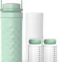 Mosthink 22oz Breast Milk Cooler Bottle, 360Cooling Keeps Milk 24 Hours Fresh Portable Breastmilk Chiller with 2pcs Baby Storage Bottle for Travel & Outdoor Use, Breastfeeding Essentials
