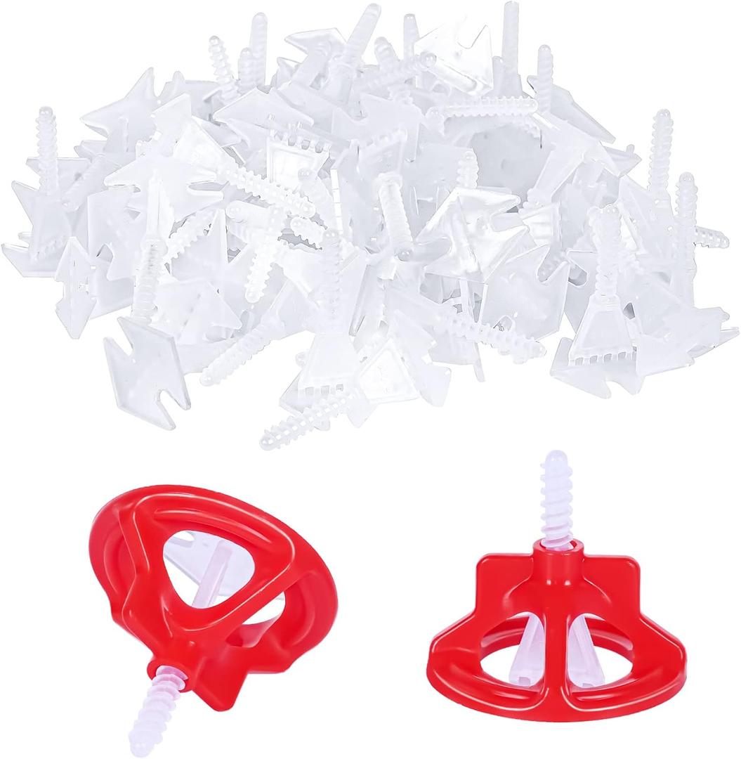 Professional Tile Leveling System KitAnti-Loosening Spacers/Wall, Bathroom Tiling - 1/8" Precision Alignment & Grout Spacing Tools(500base, 1/8)