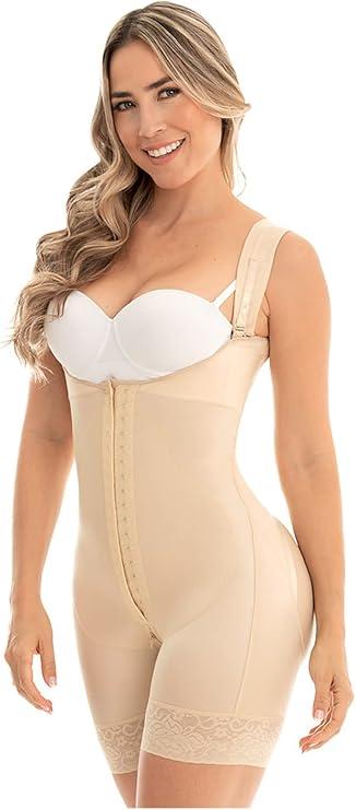 M&D Fajas Colombianas Postsurgery Original Shapewear for Women (Color: F0269 Beige, Medium)