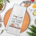 Funny Baking Gifts Kitchen Towels, Sourdough Baker Baking Lovers Gifts Dish Tea Towel, Sorry I Can't I Have to Feed My Starter Hand Towels for Kitchen Bakery Decor, 16x24 Inch
