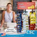 Snack Rack Countertop Display Stand, 3 Rows, 45 Clips, Black, Metal, Hang Chips, Snacks, Candy at Retail, Great for Parties and Events,1 Pack