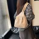 Stylish Crossbody Bag for Women, Anti-Theft Chest Bag 2-in-1 Convertible Shoulder & Backpack, Minimalist Versatile Oxford Shoulder Bag for Travel, Commuting and Outdoor Activities,Khaki