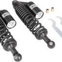 Newsmarts 2pcs 12.5" 320mm Motorcycle Air Shock Absorbers Rear Nitrogen Suspension Universal Fit for HONDA for Suzuki for Yamaha for Kawasaki for UTV ATV Go Kart Quad Dirt Sport Bikes, Black