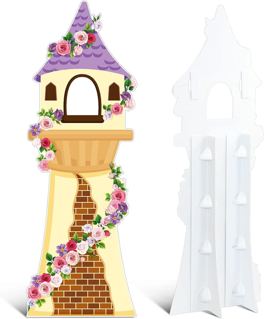 Tellingyou Purple Princess Party Decoration Kit, 67 x24 Large Purple Princess Cardboard Cutout Standup Decor Set for Wonderland Birthday Party Decor Photo Booths Backdrop Indoor Outdoor