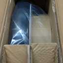 Ceiling Fans with Lights and Remote, 20" Modern Low Profile Ceiling Fan with Light, 2700K-7000K Stepless Dimming Fandelier Flush Mount Led Fan Light and 6 Wind Speeds for Bedroom(Black)