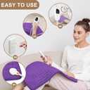 Deepsoon Heating Pad,Electric Heating Pads for Back,Neck,Moist Heating Pad for Abdomen Shoulder Knee Legs,Dry/Moist Heat&Auto Shut Off,Mother's Day Birthday for Men and Women,Dark Purple,24x20 Inch
