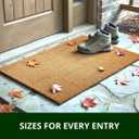 Ecomills Coco Coir Doormat, 36" x 48", 0.5" Thick Natural Coconut Fiber Mat with Vinyl Non-Slip Backing, Heavy Duty Front Door Entrance Mat