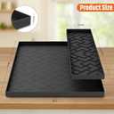 Mixer Slider Mat for KitchenAid Stand Mixer, 18" x 15" Silicone Appliance Slider with Non-Slip Shock-Absorbing Base, Easy Move Sliding Mat for Countertop Kitchen Mixers, Black