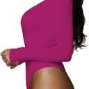 BelleLovin Women's Square Neck Long Sleeve T-shirt Basic Bodysuit Jumpsuits