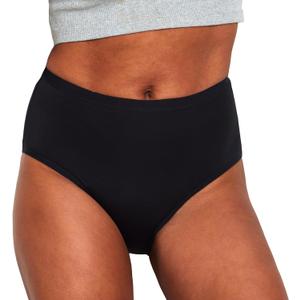 The Period Company Organic Cotton High Waisted Absorbent Period Underwear for Women Heavy Flow Leak Resistant Menstrual Panties Incontinence, Super-Absorbent & Overnight Comfort (Black, M)