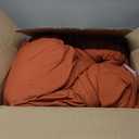 ROSGONIA King Size Comforter Set Burnt Orange,3pcs(1 Terracotta Comforter & 2 Pillowcases) Lightweight Boho Rust Fall Bedding Blanket All Season Quilt