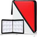 Trading Card Binder 9 Pocket, 900 Pockets Card Holder with 50 Removable Sleeves for Game Cards, Premium Card Book, Game Cards & Sports Cards (Red, 9-Pocket)