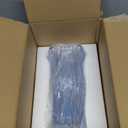 Glass Vase for Flowers, Blue Clear Glass Vases for Centerpieces, Crystal Vase for Home Table Flower Decor 9.1 inches Tall