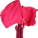 Wuchieal 51'' * 45'' rectangle Worship Flags, silk like Prophetic Worship Banner Praise Flags with Scalable Rods 1 pairs (Dark pink)