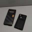 SSLOTSCASE for Samsung Galaxy S25 Ultra Case with Card Holder & Kickstand & Slide Camera Lens Cover, Silicone Edge Protection Rugged Heavy Duty Phone Case Cover for Galaxy S25 Ultra 5G 2025, Black