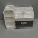 HBlife Makeup Organizer with Brush Holder for Vanity, Large Plastic Bathroom Countertop Organizer Skin Care Storage, Easy to Store Lipsticks, Nail Polishes, Perfumes, Eyeshadow Palettes, White