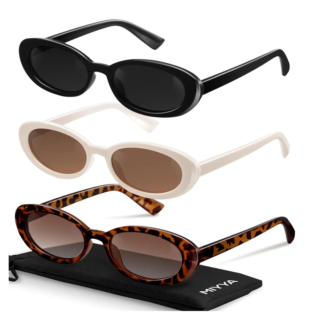 miyya Trendy Polarized Sunglasses Women, Oval Sunglasses for Woman Men, Retro Sun Glasses for Women 2025, UV Protection