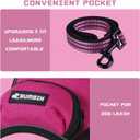 BUMBIN Dog Harness for Large Dogs, No Pull Adjustable No Choke Pet Vest with Dog Leash Fit Smart Reflective Pet Walking Harness for Training Easy Control Soft Handle (Rose Red M)