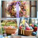 12 Pcs 24 Inch Pastel Ribbon Bows Large DIY Easter Spring Holiday Bow Garland Banner Crafts Decor for Wreath Basket Mantle Tree Topper Home Front Door Outdoor Fence Decor(Pastel Satin)
