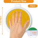 24 Pack Round Craft Ink Pad 7 Inches Rainbow Fingerprint Ink Pad Washable Painting Inks Pads Color Stamps Partner for DIY Wood Fabric, Projects, Rubber Stamps