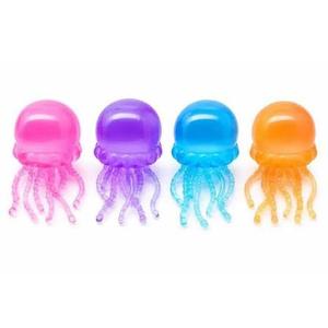 Jellyfish Squishy - 4 PCS Glitter Squeeze Jelly Fish Squishies Design 2026 Upgraded Sugar Pink Blue Yellow Purple for Adults & Teens Ultra Soft Stuff