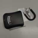 Lock Box, Key Lock Box Outdoor with Code, Made of Metal Secure Weatherproof Key Storage 4-Digit Combination Keybox with Shackle, Portable/Wall Mounted, Indoor/Outdoor Use Holds 6 Keys (Black, 1 Pack)