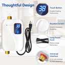110V Tankless Water Heater Electric, 3000W Tankless Electric Water Heater Instant, Under Sink Water Heater with Digital Display, On Demand Hot Water Heaters Electric for Kitchen Washin Bathroom