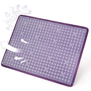 Car Seat Cushion,3D Air Mesh Breathable Comfort Seat Cushion for Driving,Ventilated Seat Pad for Office Chair,Wheelchair,Car,Home-Purple 4 PCS