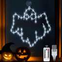 Halloween Decorations Ghost Window Lights, 12.6 inch White Ghost Window Silhouette Lights with Remote for Halloween Decoration Indoor Outdoor