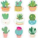 27 Pieces Cactus Sticky Notes Cacti Self-Stick Notes Sticky Memos Succulent Self-Adhesive Note Pads Set for Reminder Studying School Office Home Supplies, 9 Designs