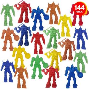 ArtCreativity 144 Mini Robot Figurines, Assorted Colors & Poses, Cupcake Toppers, Goodie Bag Fillers, Party Favors for Kids