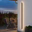 59inch Long Outdoor LED Wall Light 45W Black Warm White Porch Light Acrylic Waterproof IP65 Exterior Wall Light Fixture for House Patio Porch Courtyard