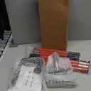 MXF Pooper Scooper, Dog Pooper Scooper Long Handle Stainless Metal Tray and Rake Set for Medium Small Dogs Heavy Duty - Use on Grass, Dirt or Gravel - Red