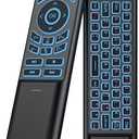 iPazzPort Mini Air Mouse Remote with Keyboard  7Color Backlit, Bluetooth & 2.4G DualMode, Responsive LightPress Buttons for Smart TV, Android Box, PC, Windows | AAA Battery Powered (NOT Included)