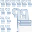 Thyle 100 Pcs Wire Shelf Label Holders Reusable Plastic Tags Holders for Basket for Pantry Retail Store Market Shelf UPC Tags Price Display with Easy Clip Design with Tight Snap Lock Closure